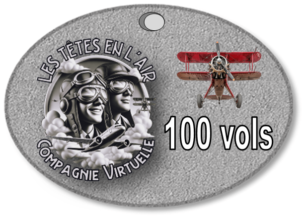 Félicitations! tu as effectué 100 vols